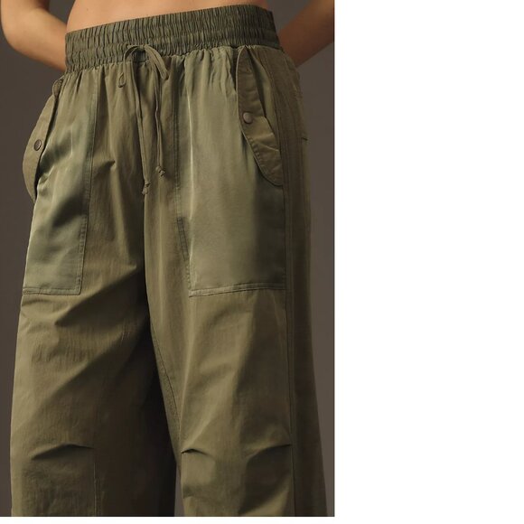 Daily Practice by Anthropologie Sporty Parachute Pants size S green nwt - Picture 4 of 9